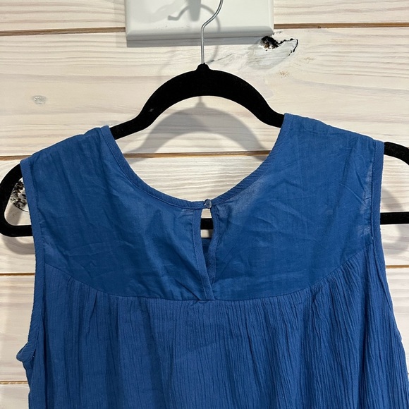 Chelsea & Theodore Blue Textured Mini Dress - Picture 6 of 6